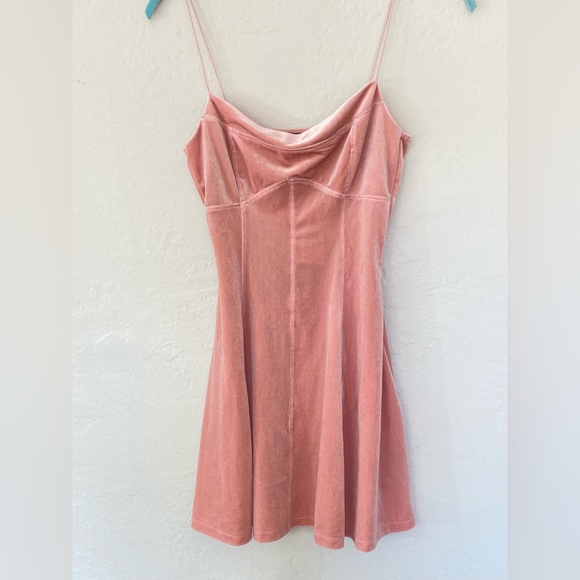Urban Outfitters Velvet Mini Dress SZ Small - Picture 3 of 4